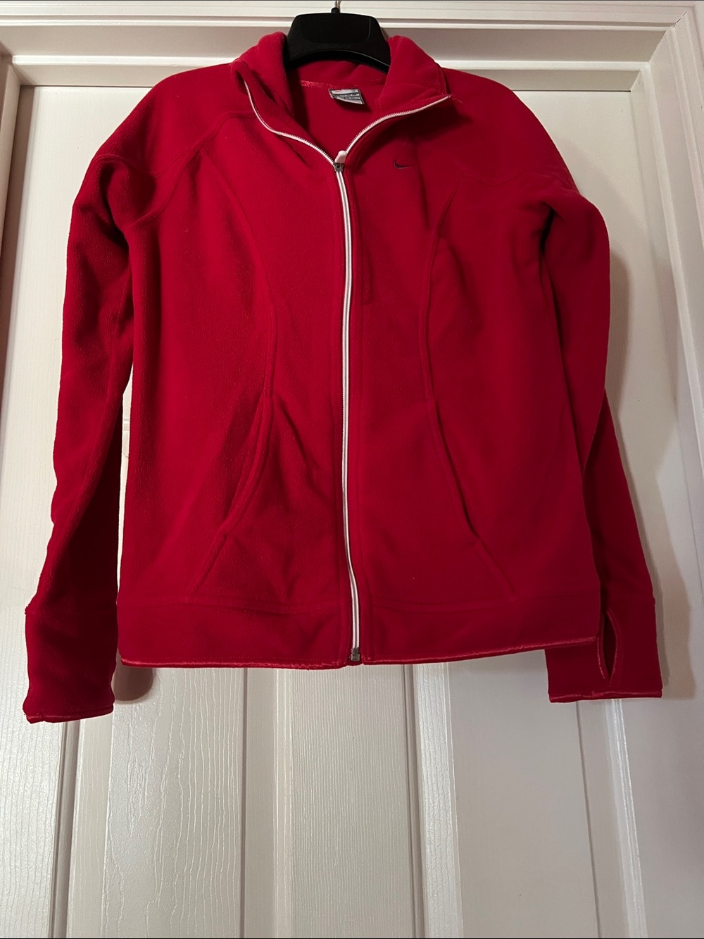 Fleece Nike hooded zip up
 ( Deep Red )